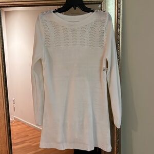 2/$10 
Croft & Barrow Dress Size medium Ivory like New. Women’s acrylic Sweater